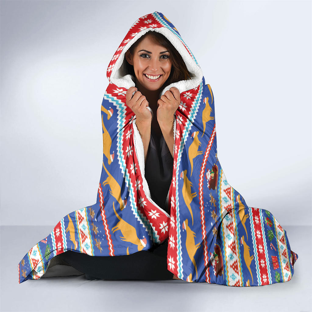 Australia Christmas Hooded Blanket Xmas Beach Vibes Navy