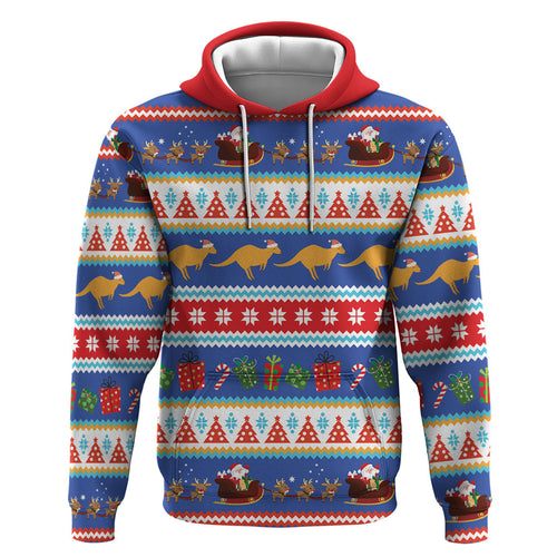 Australia Christmas Hoodie Xmas Beach Vibes Navy