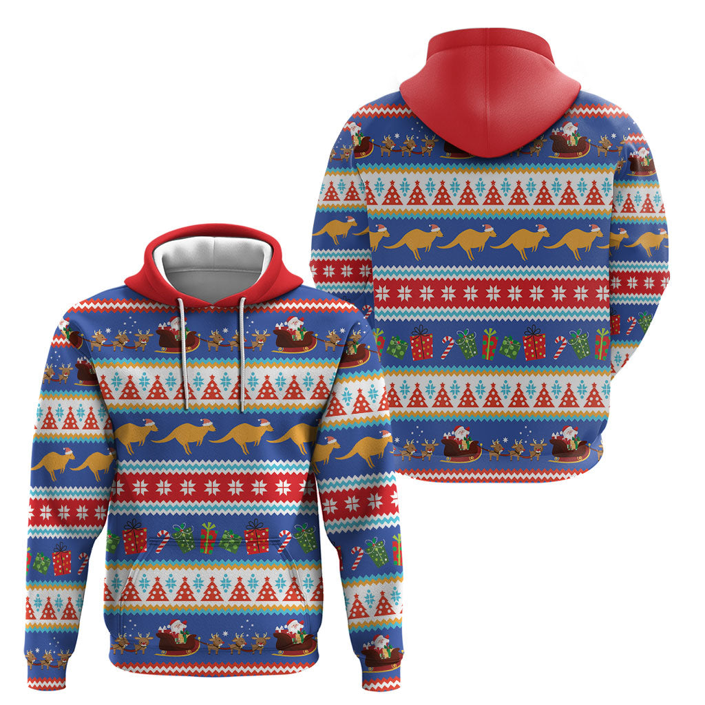 Australia Christmas Hoodie Xmas Beach Vibes Navy