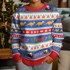 Australia Christmas Kid Ugly Christmas Sweater Xmas Beach Vibes Navy