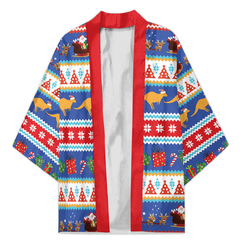 Australia Christmas Kimono Xmas Beach Vibes Navy