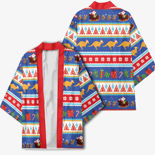 Australia Christmas Kimono Xmas Beach Vibes Navy