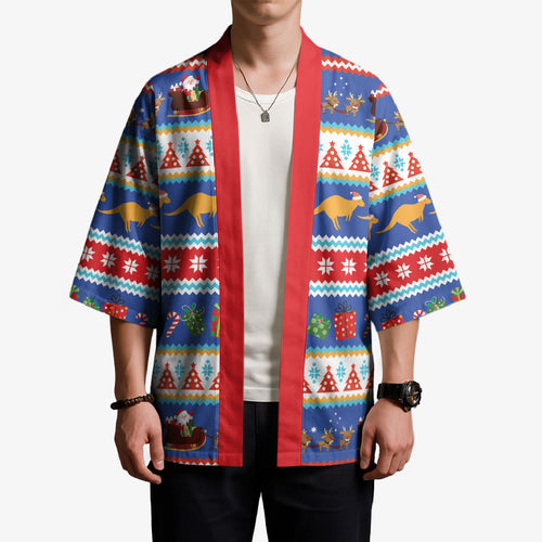 Australia Christmas Kimono Xmas Beach Vibes Navy