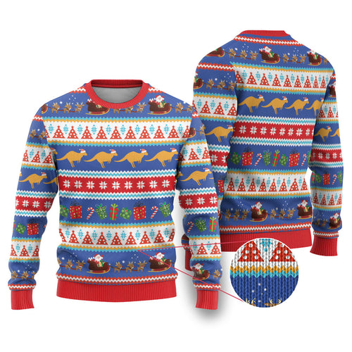 Australia Christmas Ugly Christmas Sweater Xmas Beach Vibes Navy