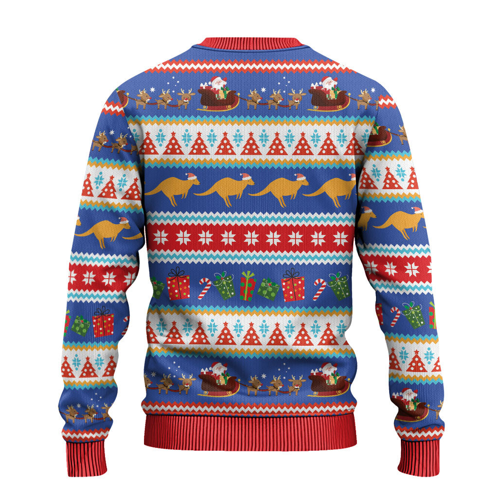 Australia Christmas Ugly Christmas Sweater Xmas Beach Vibes Navy