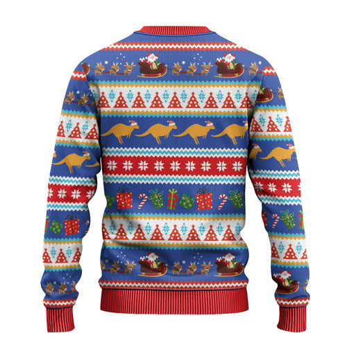 Australia Christmas Ugly Christmas Sweater Xmas Beach Vibes Navy