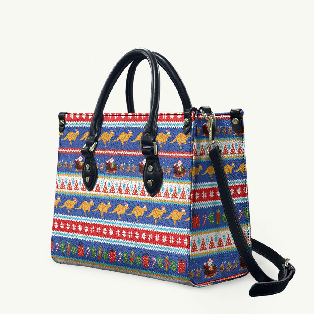 Australia Christmas Leather Bag Xmas Beach Vibes Navy