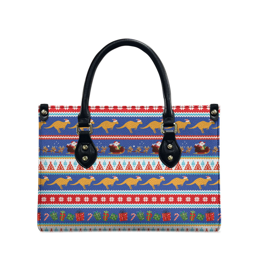 Australia Christmas Leather Bag Xmas Beach Vibes Navy