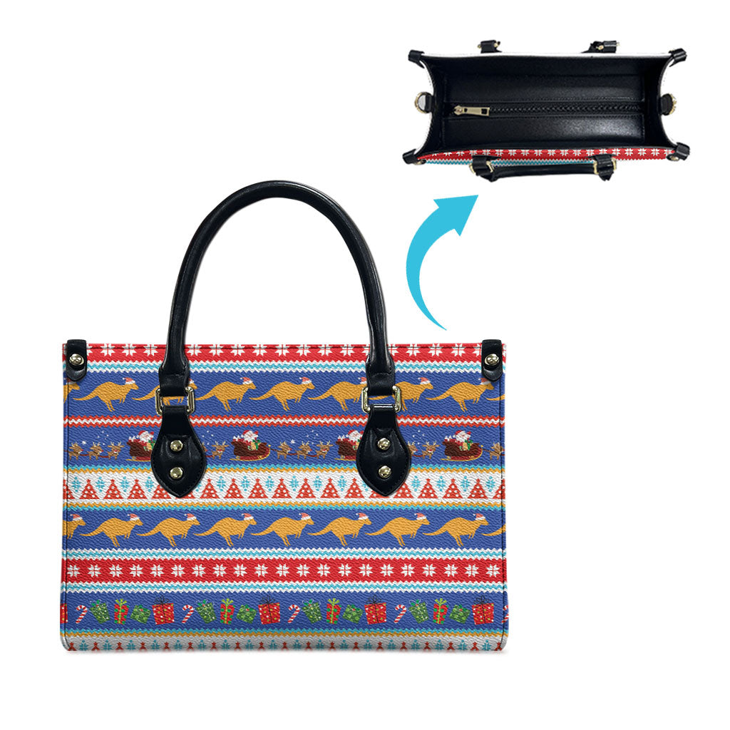 Australia Christmas Leather Bag Xmas Beach Vibes Navy