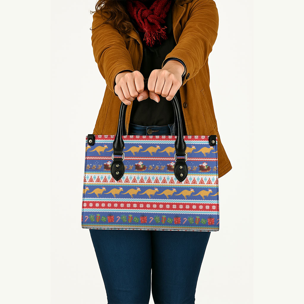 Australia Christmas Leather Bag Xmas Beach Vibes Navy