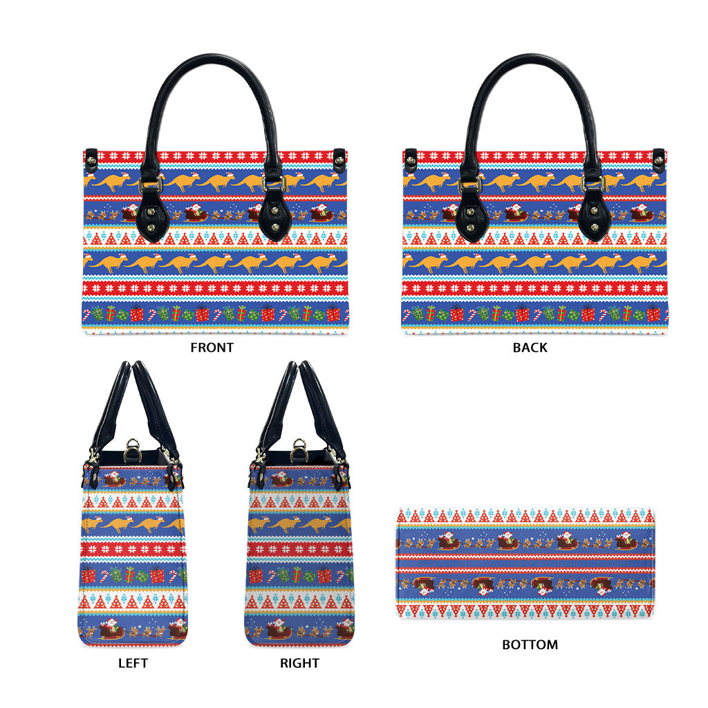 Australia Christmas Leather Bag Xmas Beach Vibes Navy