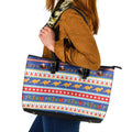 Australia Christmas Leather Tote Bag Xmas Beach Vibes Navy