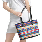 Australia Christmas Leather Tote Bag Xmas Beach Vibes Navy