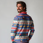 Australia Christmas Long Sleeve Polo Shirt Xmas Beach Vibes Navy