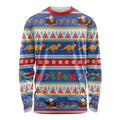 Australia Christmas Long Sleeve Shirt Xmas Beach Vibes Navy