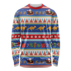 Australia Christmas Long Sleeve Shirt Xmas Beach Vibes Navy