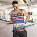 Australia Christmas Men Tank Top Xmas Beach Vibes Navy