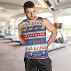 Australia Christmas Men Tank Top Xmas Beach Vibes Navy