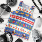 Australia Christmas Men Tank Top Xmas Beach Vibes Navy