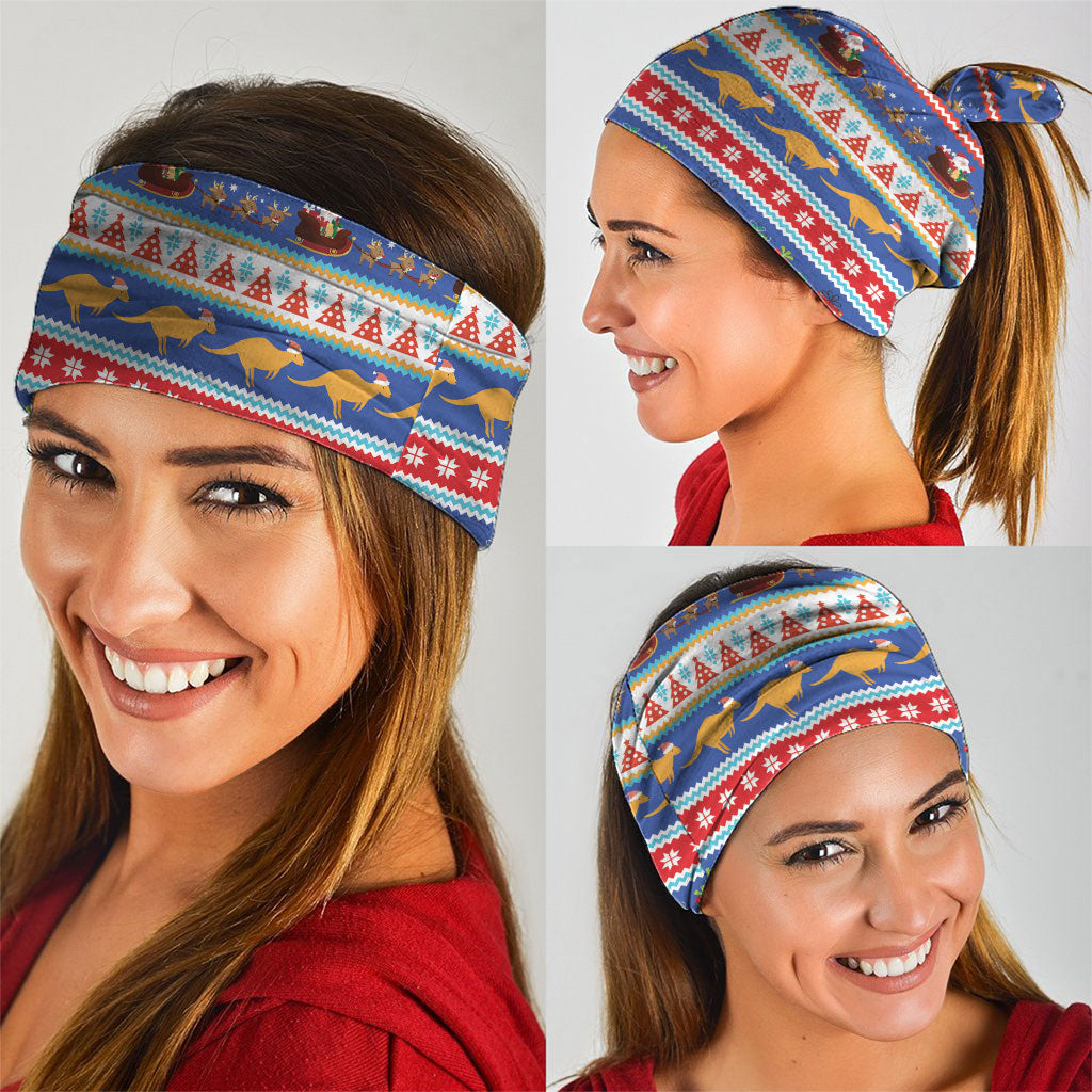Australia Christmas Neck Gaiter Xmas Beach Vibes Navy