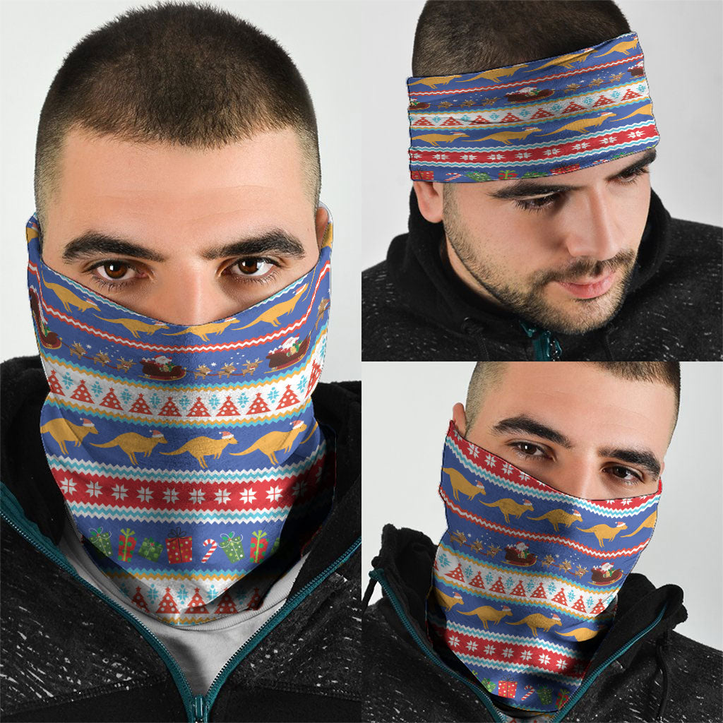 Australia Christmas Neck Gaiter Xmas Beach Vibes Navy