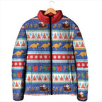 Australia Christmas Padded Jacket Xmas Beach Vibes Navy