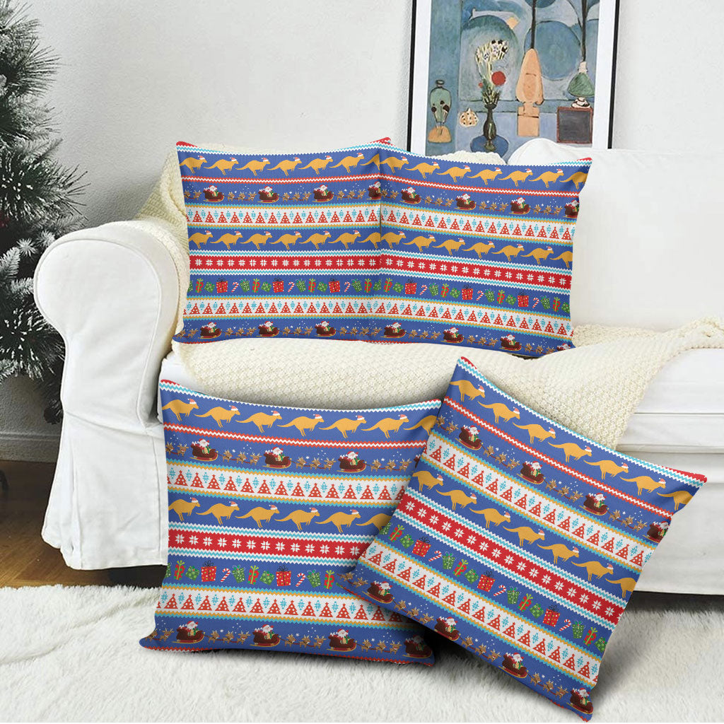 Australia Christmas Pillow Cover Xmas Beach Vibes Navy