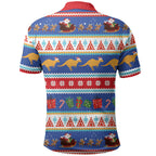 Australia Christmas Polo Shirt Xmas Beach Vibes Navy