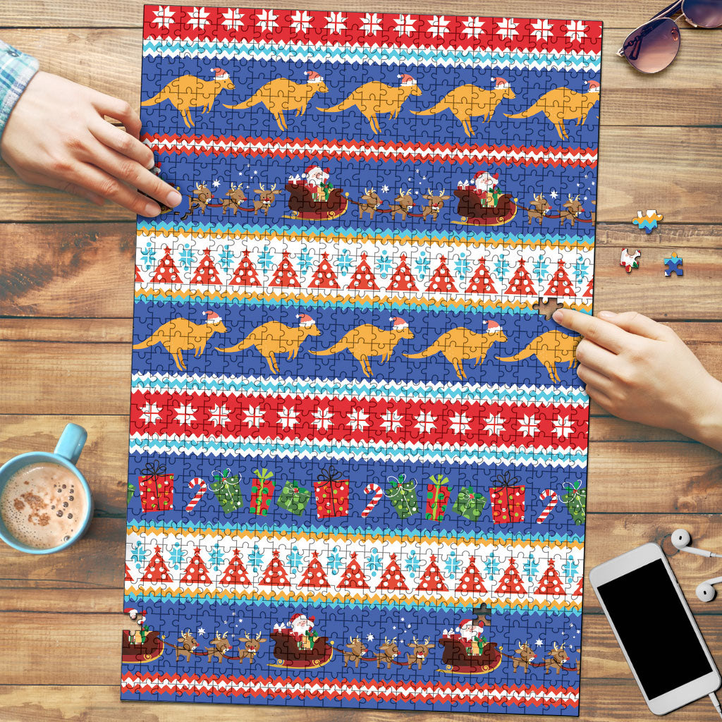Australia Christmas Puzzle Xmas Beach Vibes Navy