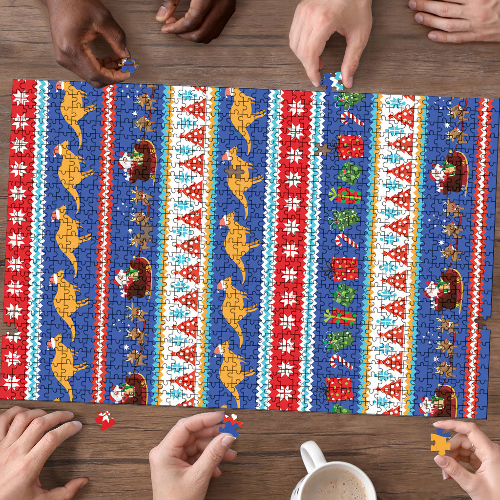 Australia Christmas Puzzle Xmas Beach Vibes Navy
