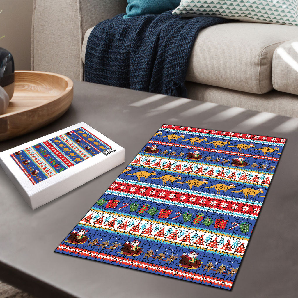 Australia Christmas Puzzle Xmas Beach Vibes Navy