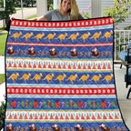 Australia Christmas Quilt Xmas Beach Vibes Navy