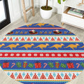 Australia Christmas Round Carpet Xmas Beach Vibes Navy