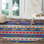 Australia Christmas Round Carpet Xmas Beach Vibes Navy