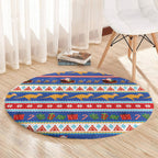Australia Christmas Round Carpet Xmas Beach Vibes Navy