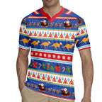 Australia Christmas Rugby Jersey Xmas Beach Vibes Navy