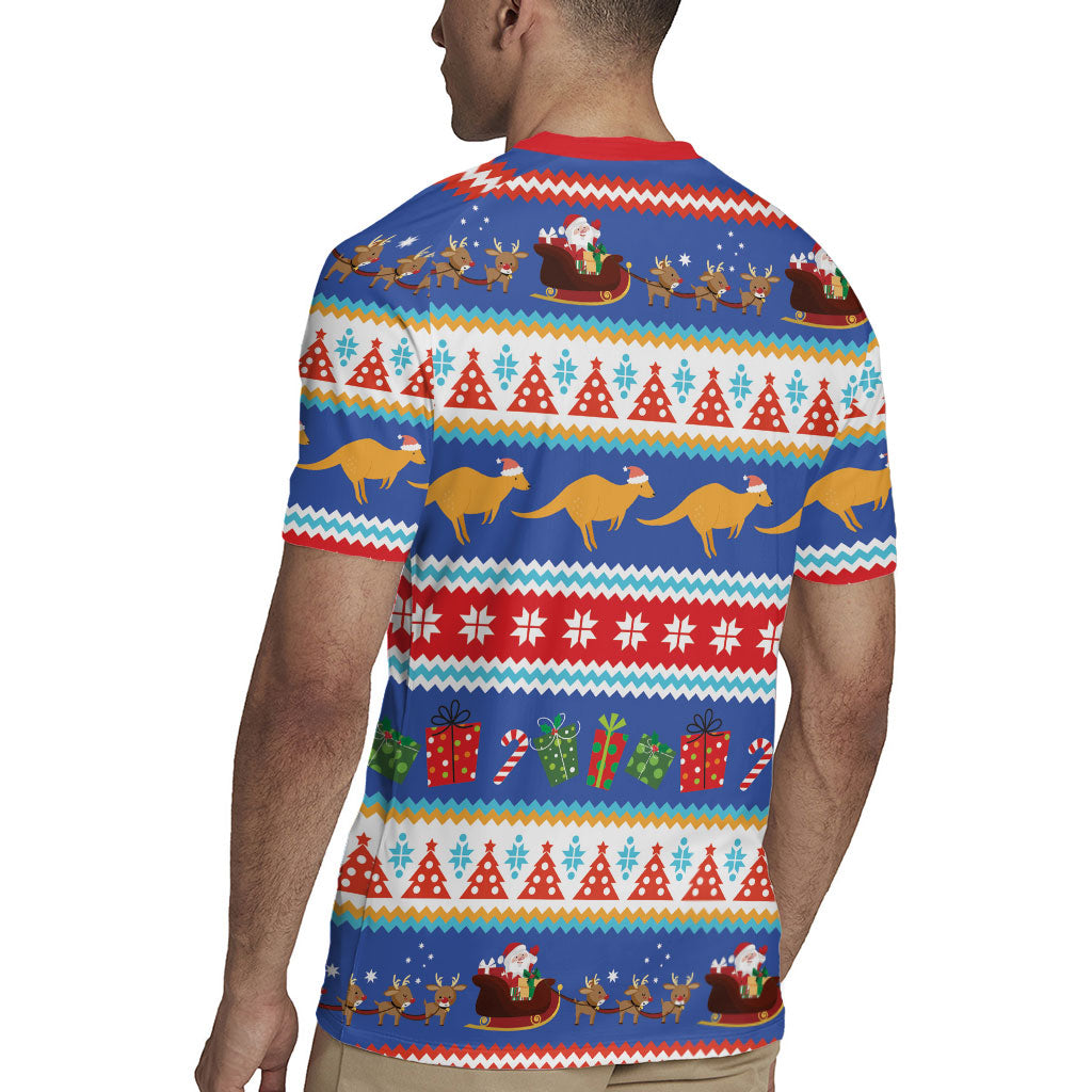 Australia Christmas Rugby Jersey Xmas Beach Vibes Navy