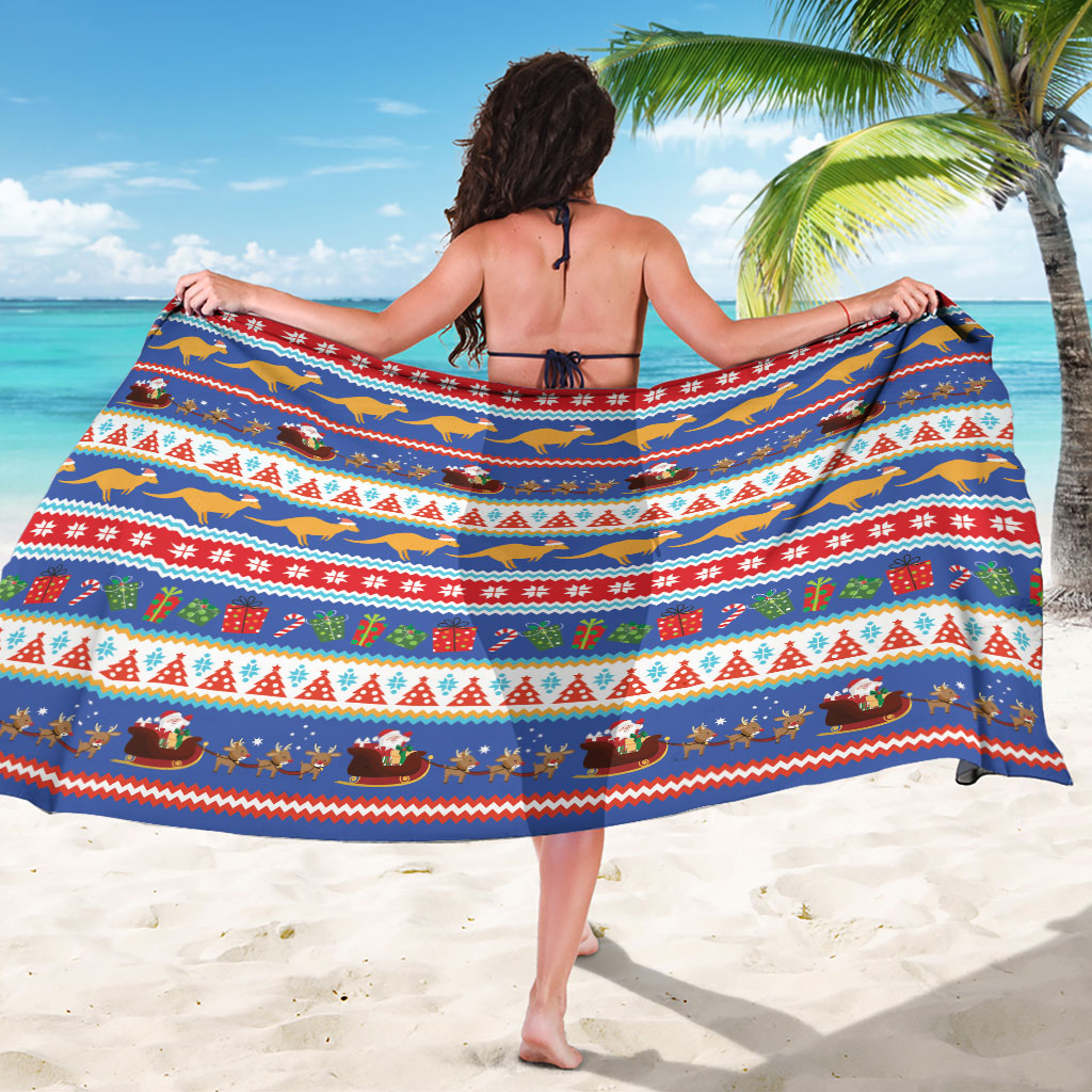 Australia Christmas Sarong Xmas Beach Vibes Navy