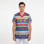 Australia Christmas Scrub Top Xmas Beach Vibes Navy