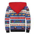 Australia Christmas Sherpa Hoodie Xmas Beach Vibes Navy