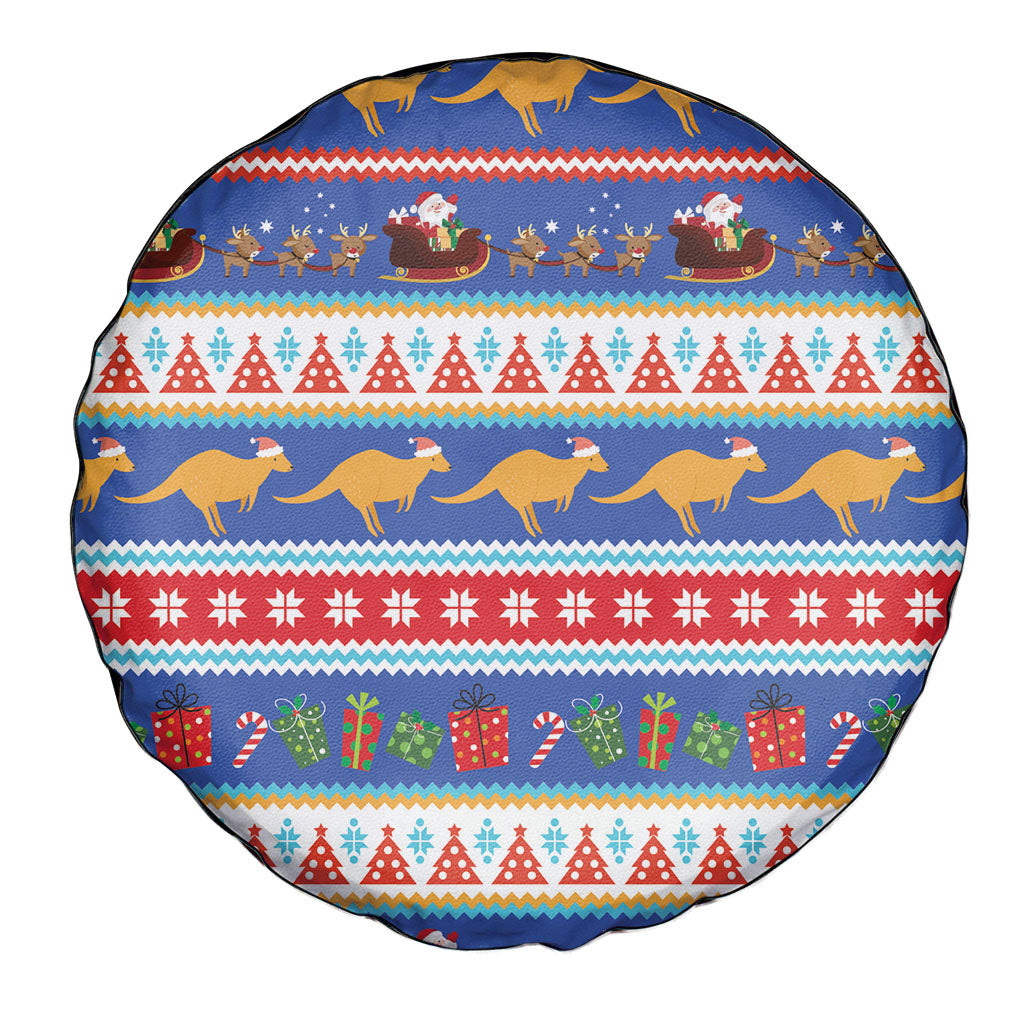 Australia Christmas Spare Tire Cover Xmas Beach Vibes Navy