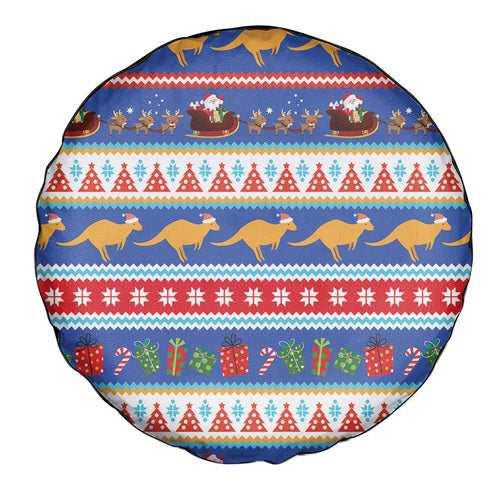 Australia Christmas Spare Tire Cover Xmas Beach Vibes Navy