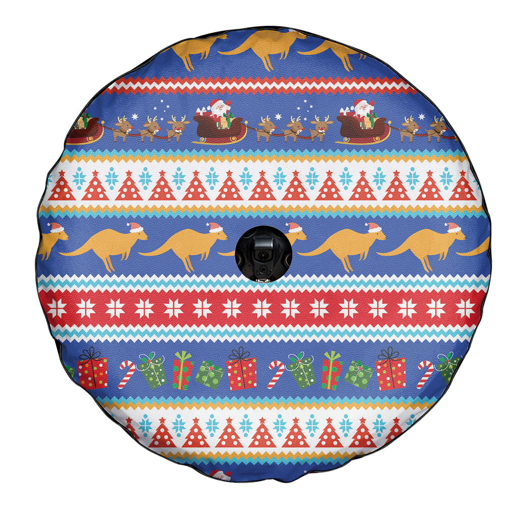 Australia Christmas Spare Tire Cover Xmas Beach Vibes Navy