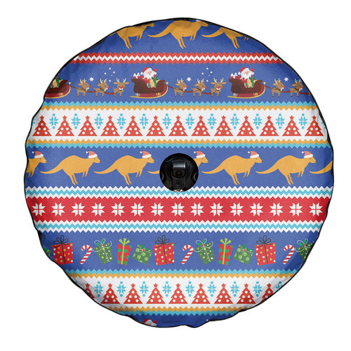 Australia Christmas Spare Tire Cover Xmas Beach Vibes Navy