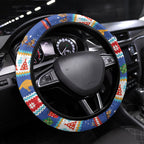 Australia Christmas Steering Wheel Cover Xmas Beach Vibes Navy