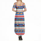 Australia Christmas Summer Maxi Dress Xmas Beach Vibes Navy