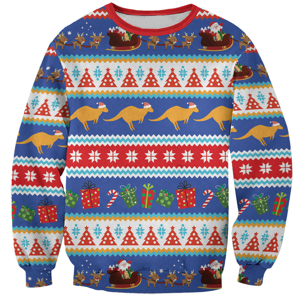 Australia Christmas Sweatshirt Xmas Beach Vibes Navy