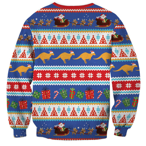 Australia Christmas Sweatshirt Xmas Beach Vibes Navy