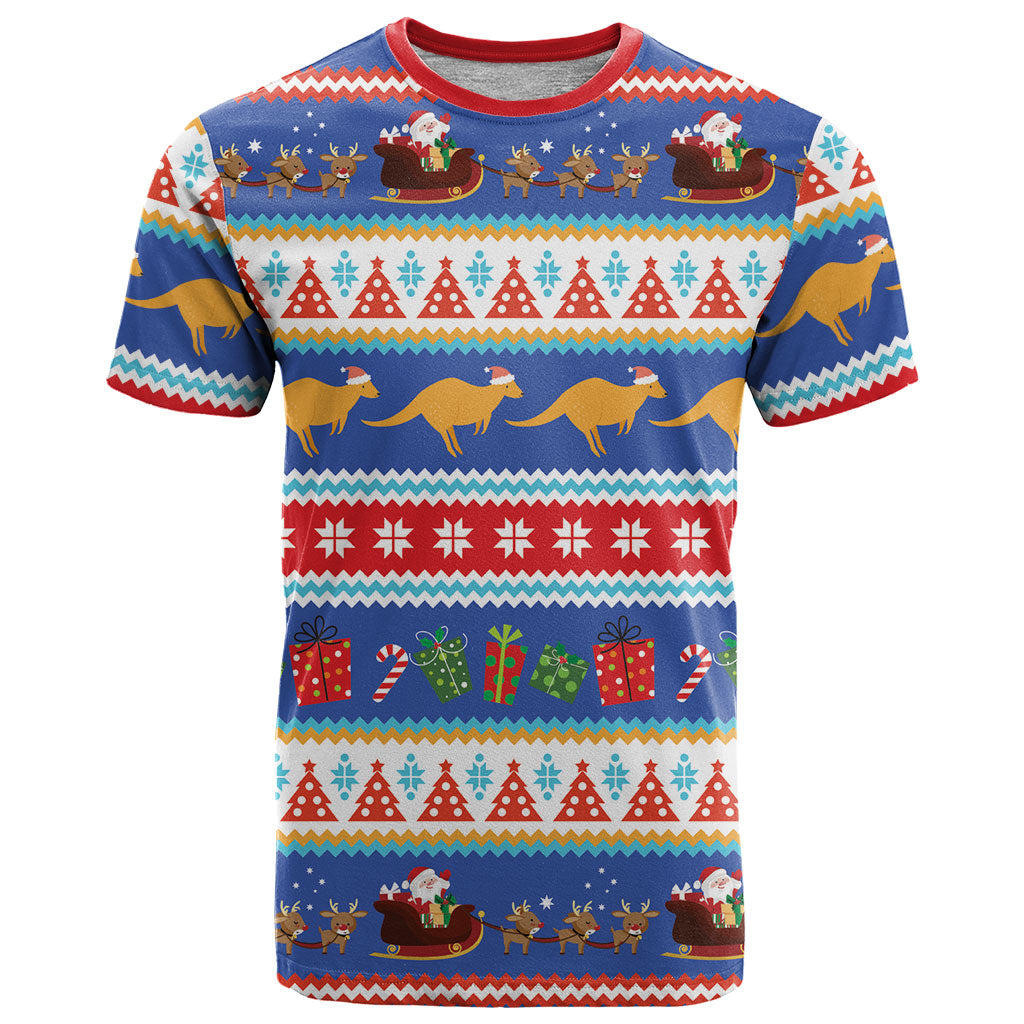 Australia Christmas T Shirt Xmas Beach Vibes Navy