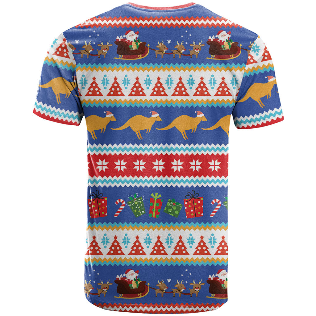 Australia Christmas T Shirt Xmas Beach Vibes Navy